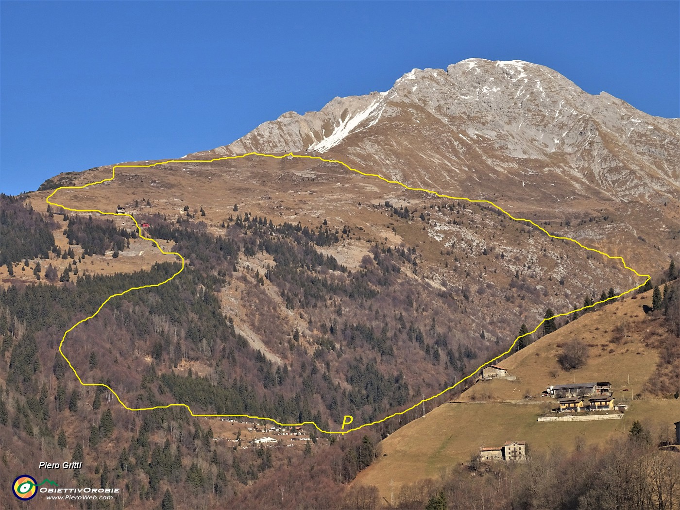01 Da Plassa (1150 m) a Capanna 2000 su insolito  Sentiero del Merlas (tracciato a mano).JPG -                                
